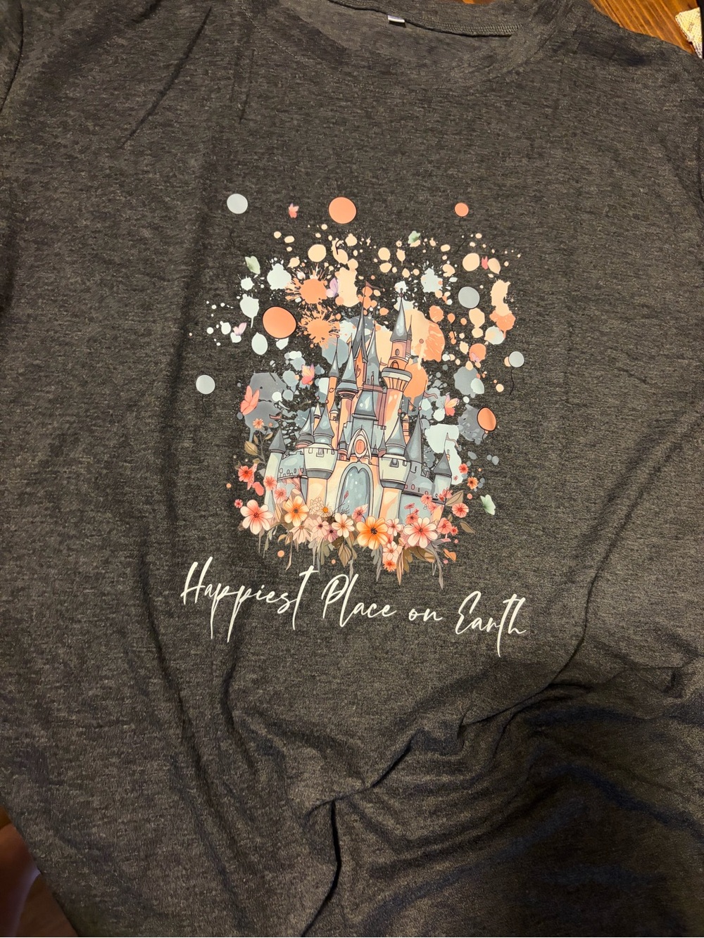 Happiest Place on Earth Gray Graphic Tee